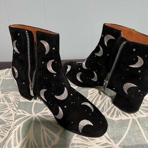 New Black Suede Booties